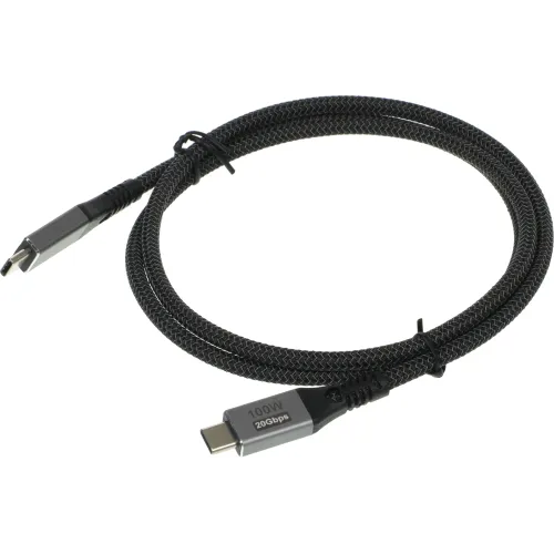 Кабель Premier 100W/4K 60HZ/20GBS USB Type-C (m)-USB Type-C (m) 1м черный
