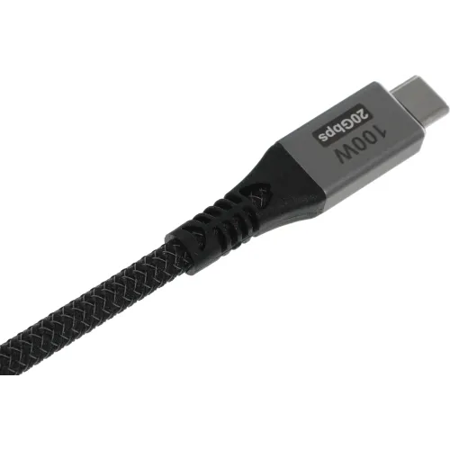 Кабель Premier 100W/4K 60HZ/20GBS USB Type-C (m)-USB Type-C (m) 1м черный