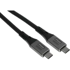 Кабель Premier 100W/4K 60HZ/20GBS USB Type-C (m)-USB Type-C (m) 1м черный