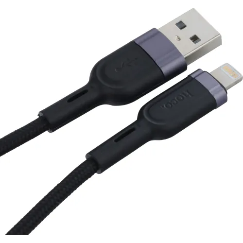 Кабель Hoco U117 IP(01481) USB (m)-Lightning (m) 1.2м черный