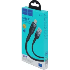 Кабель Hoco U117 IP(01481) USB (m)-Lightning (m) 1.2м черный