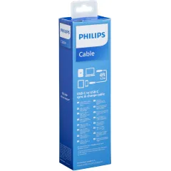 Кабель Philips DLC8701 USB Type-C (m)-USB Type-C (m) 1.2м черный коробка (упак.:1шт)