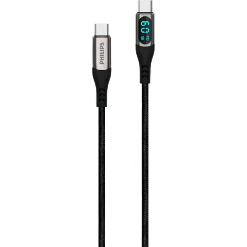Кабель Philips DLC9060 USB Type-C (m)-USB Type-C (m) 1.2м черный коробка (упак.:1шт)