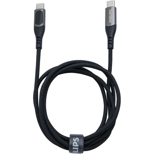 Кабель Philips DLC9060 USB Type-C (m)-USB Type-C (m) 1.2м черный коробка (упак.:1шт)