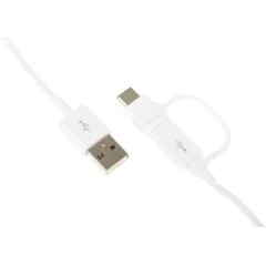 Кабель Samsung EP-DG930DWEGRU USB (m)-USB Type-C (m)/micro USB (m) 1.5м белый