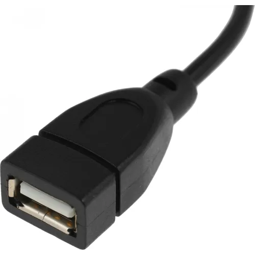 Кабель USB (f)-micro USB (m) 0.2м черный