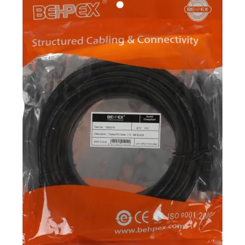 Кабель V1.1 DisplayPort (m) DisplayPort (m) 10м черный