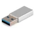 Адаптер Buro ver2.0 USB A(m) USB Type-C (f) (BU-USB2-AM-CF) серебристый