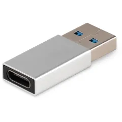 Адаптер Buro ver2.0 USB A(m) USB Type-C (f) (BU-USB2-AM-CF) серебристый