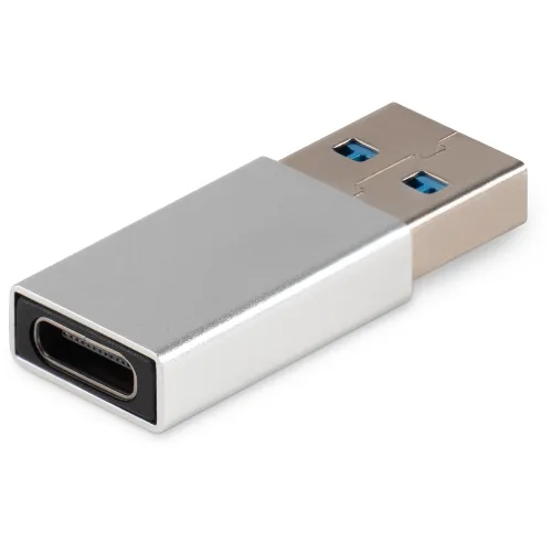 Адаптер Buro ver2.0 USB A(m) USB Type-C (f) (BU-USB2-AM-CF) серебристый