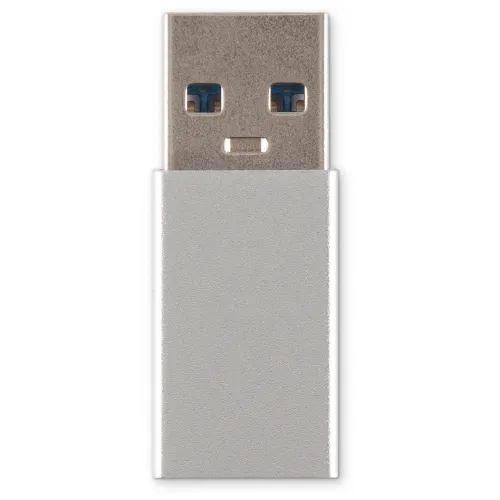 Адаптер Buro ver2.0 USB A(m) USB Type-C (f) (BU-USB2-AM-CF) серебристый