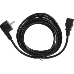 Кабель KingPrice KP-PC-Euro-C13-3m Евровилка угловой IEC C13 3м черный
