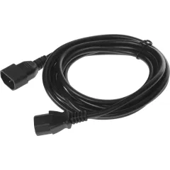 Кабель-удлинитель KingPrice KP-PC-C13-C14-3m IEC C13 IEC C14 3м черный