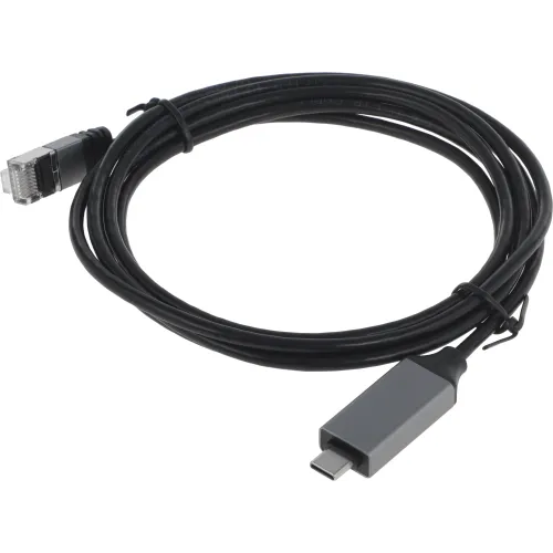 Кабель Buro BU-USB-C-LAN1000-2m USB Type-C (m) RJ-45 (m) 2м черный (пакет)