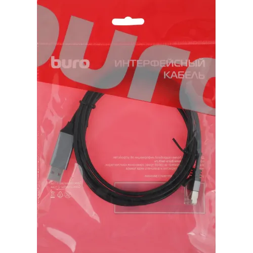 Кабель Buro BU-USB-A-LAN1000-2m USB A (m) RJ-45 (m) 2м черный (пакет)
