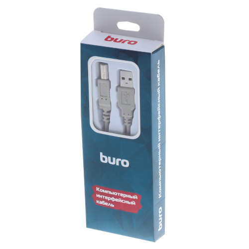 Кабель Buro USB A(m) USB B(m) 1.8м (BHP RET USB_BM18) серый (блистер)