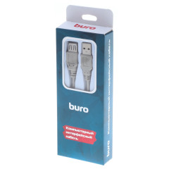 Кабель Buro USB A(m) USB A(f) 1.8м (BHP RET USB_AF18) серый (блистер)