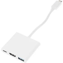 Переходник Buro USB Type-C (m) HDMI (f) USB 3.0 A(f) USB Type-C (f) (BHP RET TPC-HDM) белый