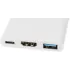 Переходник Buro USB Type-C (m) HDMI (f) USB 3.0 A(f) USB Type-C (f) (BHP RET TPC-HDM) белый
