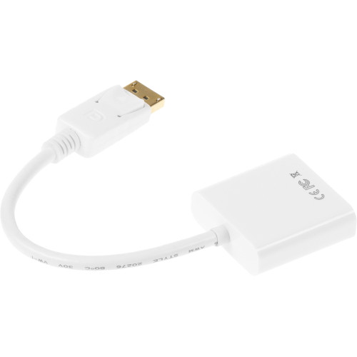 Переходник DisplayPort (m) DVI (f) белый