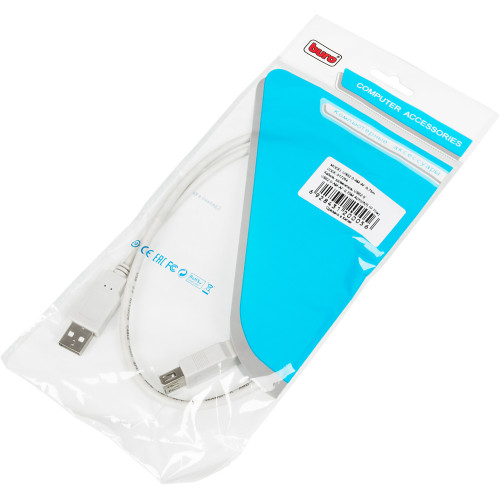Кабель-удлинитель Buro USB2.0-AM-AF-0,75M USB A(m) USB A(f) 0.75м белый