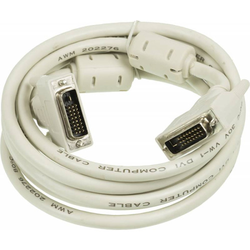 Кабель Ningbo DVI-D Dual Link (m) DVI-D Dual Link (m) 3м (RD-DVI-3-BR) феррит.кольца черный (блистер)