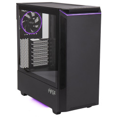 Корпус Hiper PB81 черный без БП ATX 4x120mm 2xUSB2.0 2xUSB3.0 audio bott PSU