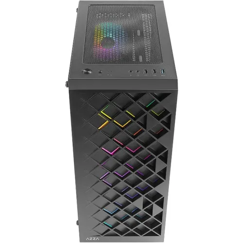Корпус Azza Spectra черный без БП ATX 7x120mm 2x140mm 2xUSB2.0 1xUSB3.0 audio bott PSU