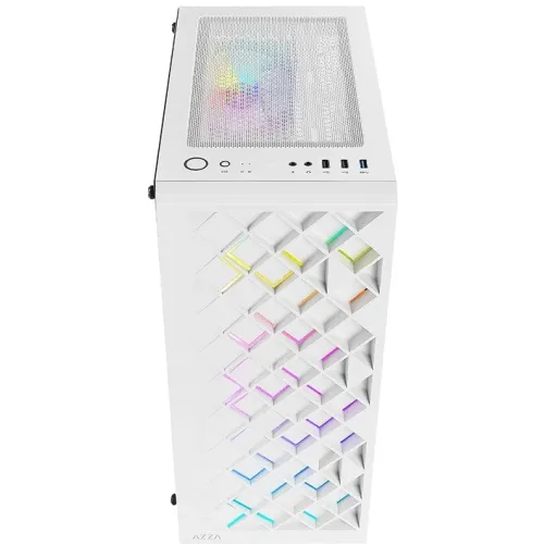 Корпус Azza Spectra белый без БП ATX 7x120mm 2x140mm 2xUSB2.0 1xUSB3.0 audio bott PSU