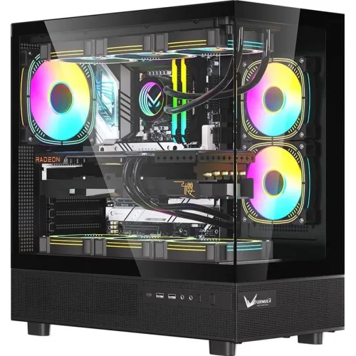 Корпус Formula Crystal Z8 черный без БП ATX 11x120mm 4x140mm 1xUSB3.0 audio bott PSU