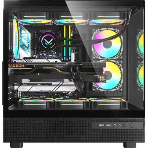 Корпус Formula Crystal Z8 черный без БП ATX 11x120mm 4x140mm 1xUSB3.0 audio bott PSU