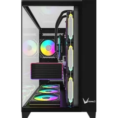 Корпус Formula Crystal Z9 черный без БП ATX 7x120mm 2xUSB3.0 audio bott PSU