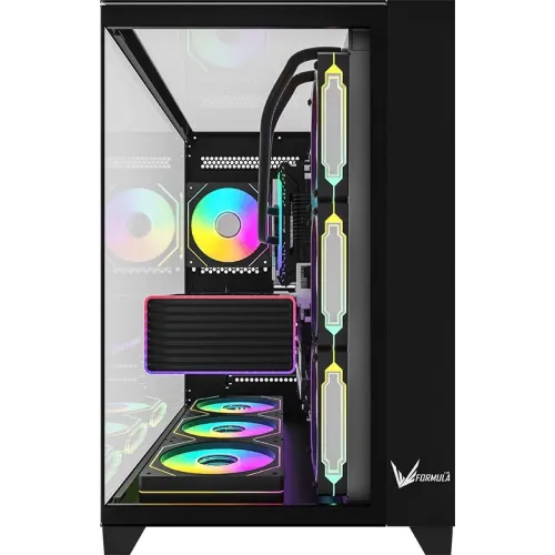 Корпус Formula Crystal Z9 черный без БП ATX 7x120mm 2xUSB3.0 audio bott PSU