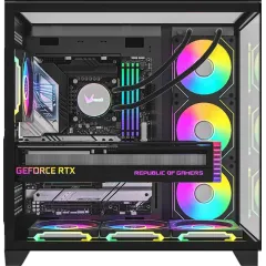 Корпус Formula Crystal Z9 черный без БП ATX 7x120mm 2xUSB3.0 audio bott PSU