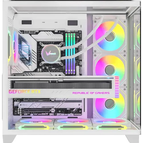 Корпус Formula Crystal Z9 белый без БП ATX 7x120mm 2xUSB3.0 audio bott PSU