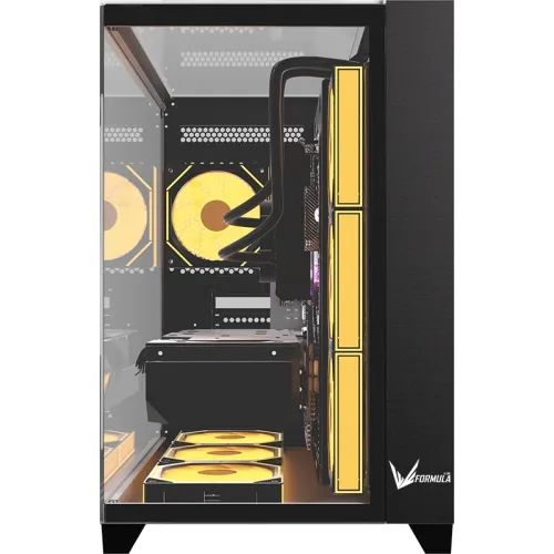 Корпус Formula Crystal Z9 FLOE черный без БП ATX 2xUSB3.0 audio bott PSU