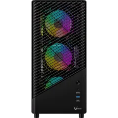 Корпус Formula Mana Geometry черный без БП ATX 4x120mm 1xUSB3.0 audio bott PSU