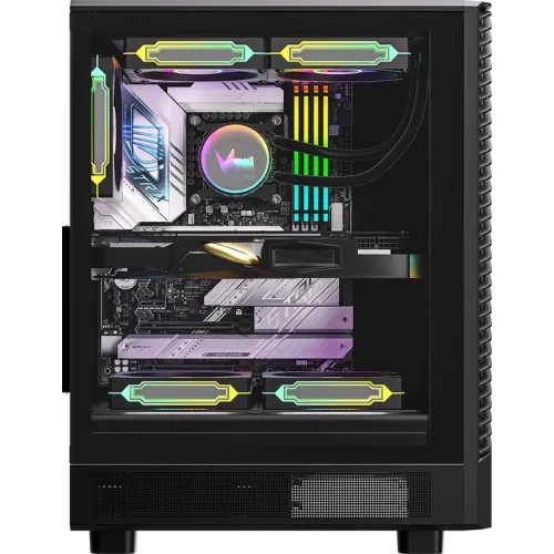 Корпус Formula Mana Geometry черный без БП ATX 4x120mm 1xUSB3.0 audio bott PSU