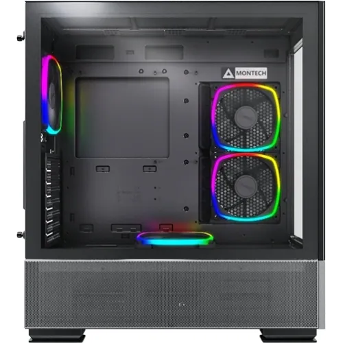 Корпус Montech Sky Two черный без БП ATX 3x140mm 2xUSB3.0 audio bott PSU