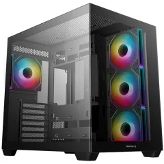 Корпус Deepcool CG530 4F черный без БП ATX 6x120mm 4x140mm 1xUSB3.0 audio bott PSU