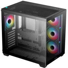 Корпус Deepcool CG530 4F черный без БП ATX 6x120mm 4x140mm 1xUSB3.0 audio bott PSU