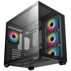 Корпус Deepcool CG530 4F черный без БП ATX 6x120mm 4x140mm 1xUSB3.0 audio bott PSU