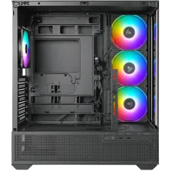 Корпус Azza TIARA черный без БП ATX 6x120mm 2x140mm 2xUSB3.0 audio bott PSU