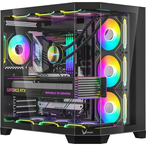 Корпус Formula Crystal Z6 Floe черный без БП ATX 2xUSB3.0 audio bott PSU