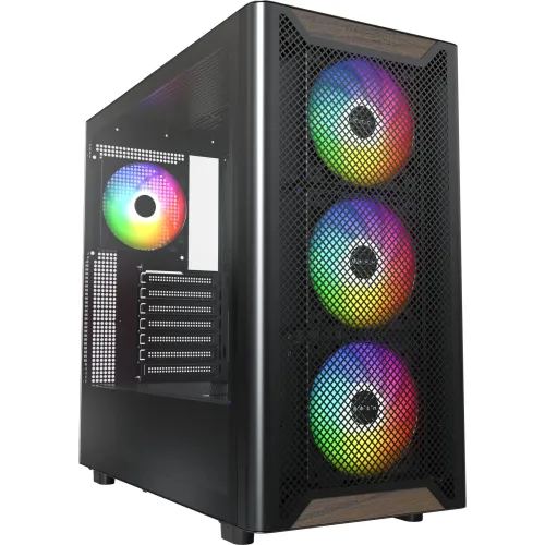 Корпус Montech XR Wood черный без БП ATX 9x120mm 4x140mm 2xUSB3.0 audio bott PSU