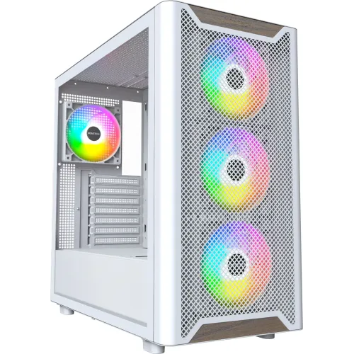 Корпус Montech XR Wood белый без БП ATX 9x120mm 4x140mm 2xUSB3.0 audio bott PSU