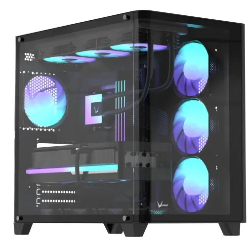 Корпус Formula Crystal U2 черный без БП ATX 10x120mm 1xUSB2.0 1xUSB3.0 audio bott PSU