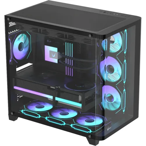 Корпус Formula Crystal U2 Floe черный без БП ATX 6x120mm 1xUSB2.0 1xUSB3.0 audio bott PSU