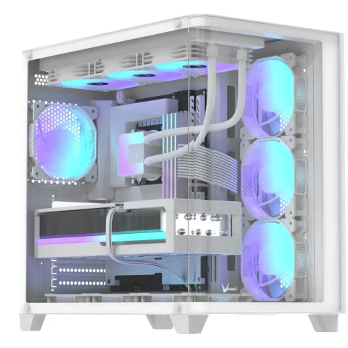 Корпус Formula Crystal U2 белый без БП ATX 10x120mm 1xUSB2.0 1xUSB3.0 audio bott PSU