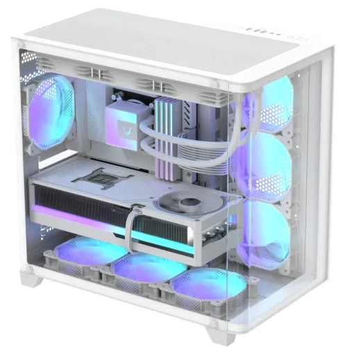 Корпус Formula Crystal U2 белый без БП ATX 10x120mm 1xUSB2.0 1xUSB3.0 audio bott PSU